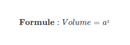 Formule volume cube