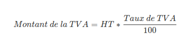 Montant de la TVA
