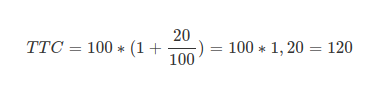 Exemple calcul TTC